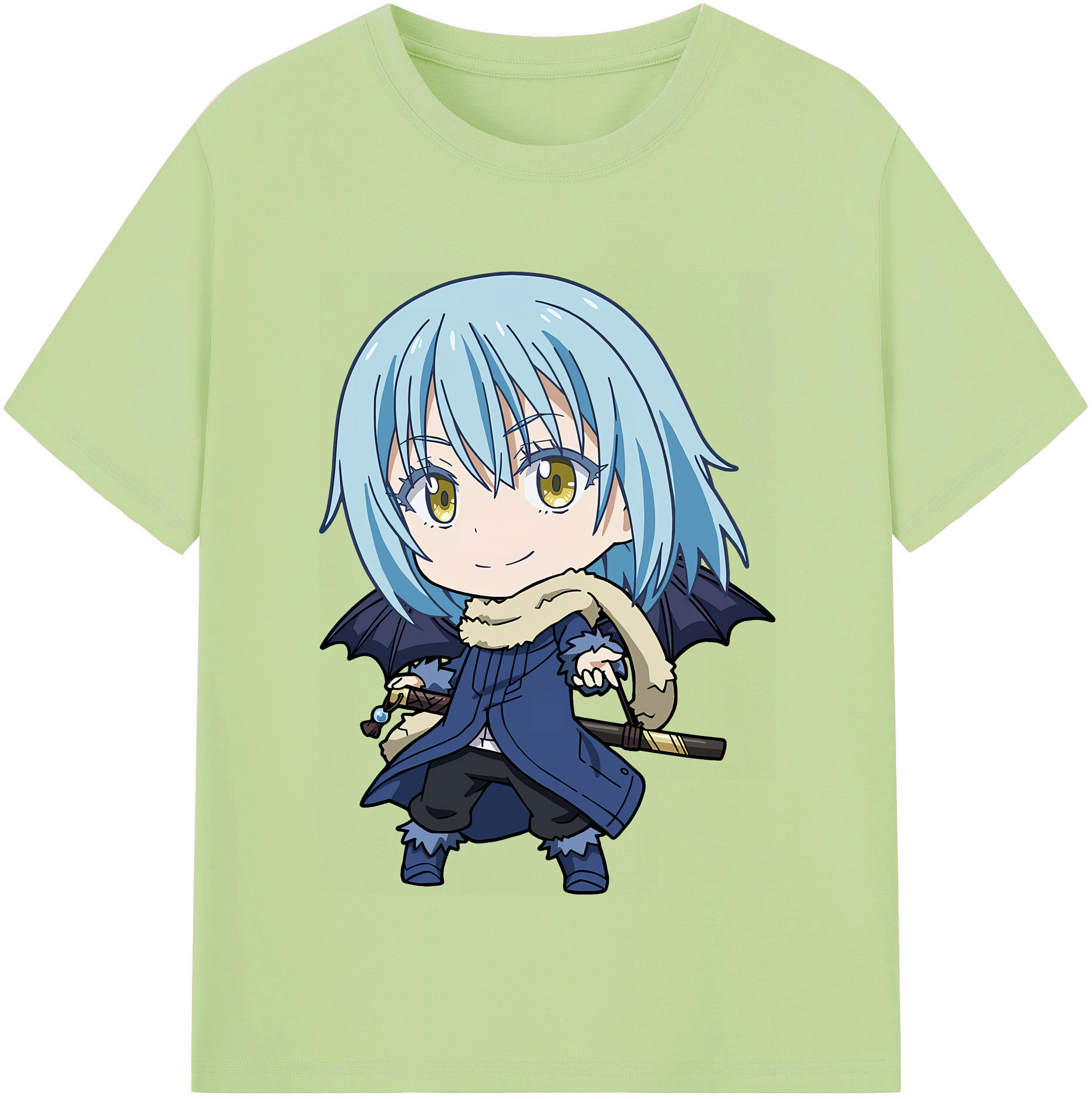 （画像用） 転スラ Regarding Reincarnated to Slime 綿100％半袖Tシャツ（フロントプリント）